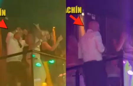 Carlos Alc�ntara es captado bailando cari�osamente con jovencita