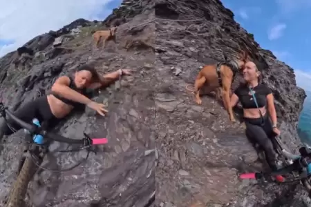 Influencer casi muere al caer de un precipicio