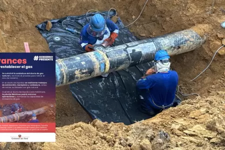 Culminan soldadura de ducto de gas en Megantoni