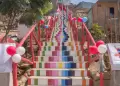Manchay se transforma: Inauguran mural en escaleras peatonales que retrata cultura ayacuchana
