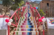 Manchay se transforma: Inauguran mural en escaleras peatonales que retrata cultura ayacuchana