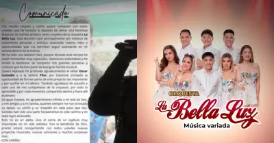 Cantante de La Bella Luz anuncia SU SALIDA de la banda de cumbia tras varios �xi