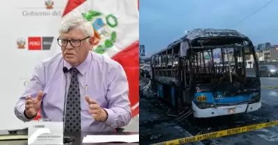 Mininter anuncia videovigilancia en buses y mayor investigaci�n criminal.