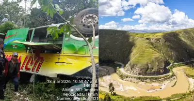 Moyobamba: Bus cae a abismo de 100 metros y deja cuatro muertos y nueve heridos.