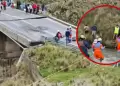 Ins�lito: M�s de 100 pasajeros fueron rescatadas tras colapso de puente Sahuay en �ncash