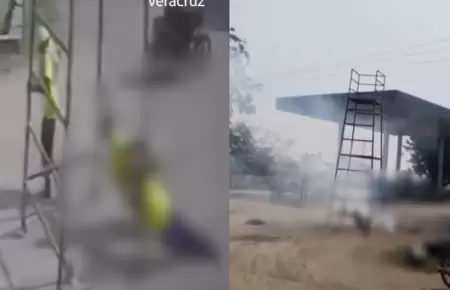 Obreros mueren al chocar andamio con cables de alta tensi�n