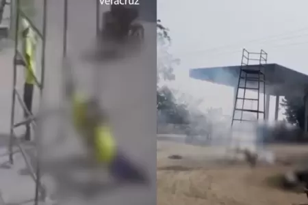 Obreros mueren al chocar andamio con cables de alta tensi�n