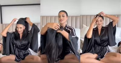 Micheille Soifer muestra su colecci�n de pelucas