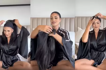 Micheille Soifer muestra su colecci�n de pelucas