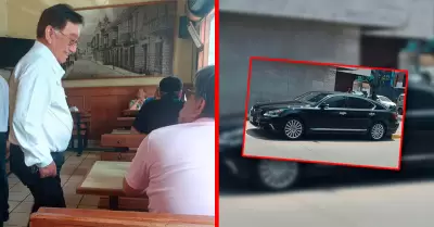 Mandatario fue visto en el distrito de Lince durante la ma�ana de este domingo.