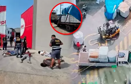 Sujetos fueron detenidos intentando escapar con el material.