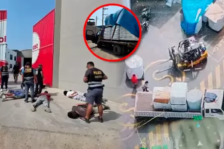 Sujetos fueron detenidos intentando escapar con el material.