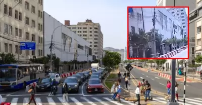 Cierre de avenida Tacna en Centro de Lima tras riesgo de ca�da de poste.