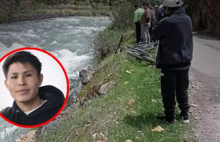 Buscan a joven de 20 a�os que fue arrastrado por el r�o Llapay en Yauyos