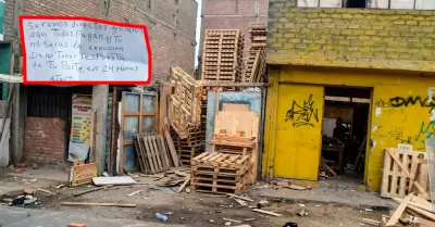 Los mensajes fueron dejados en diversos negocios de reciclaje de parihuelas en E