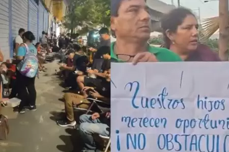 Padres pasan la noche afuera de colegio en San Juan de Lurigancho