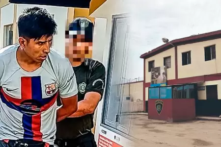 Reo intent� trepar malla cercana a uno de los torreones.