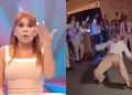 Magaly fulmina a Carlos Alc�ntara por peculiares pasos de baile en la boda de su hijo: "El figureti del a�o"