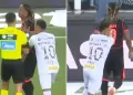 Andr� Carrillo fue v�ctima de un empuj�n de Neymar durante cl�sico entre Corinthians y Santos