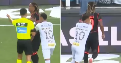 Neymar empuja a Andr� Carrillo