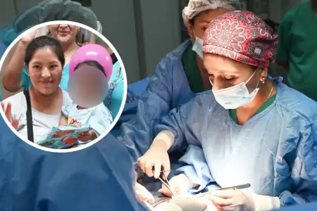 M�dicos del INSN salvan vida a ni�o con tumor de dos kilos en el h�gado.