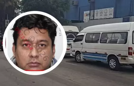 Combis realizan caravana en la av. Argentina tras asesinato de conductor.