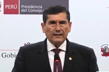 Pronunciamiento de premier Luis Arroyo S�nchez