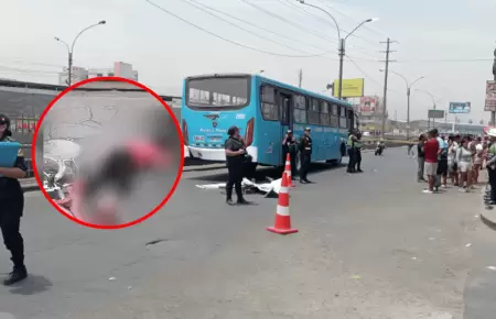 Madre de familia ciclista fallece tras ser atropellada por bus de transporte p�b