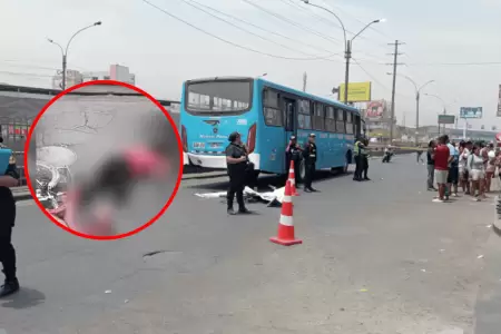 Madre de familia ciclista fallece tras ser atropellada por bus de transporte p�b