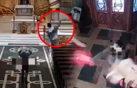 Sujeto entr� de manera prepotente al santuario y descarg� su ira hacia los s�mbo