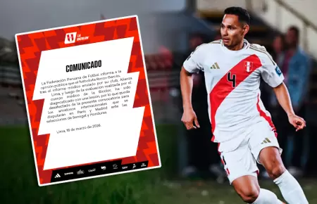 El jugador no podr� participar de los amistosos pr�ximos de la selecci�n.