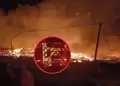 Gigantesco incendio consume almac�n de reciclaje de 1000 metros cuadrado en Lurigancho-Chosica