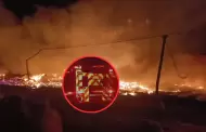 Gigantesco incendio consume almac�n de reciclaje de 1000 metros cuadrado en Lurigancho-Chosica