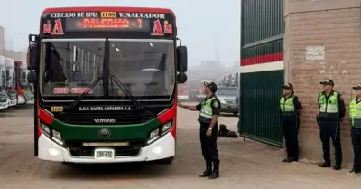 PNP resguardar� 64 patios de maniobra de empresas de transporte p�blico.