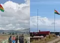 Puno: Denuncian que desconocidos izaron bandera de Bolivia en territorio peruano