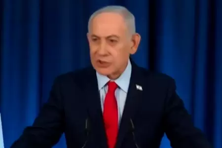 El l�der israel� reapareci� en conferencia para dar detalles del conflicto con I