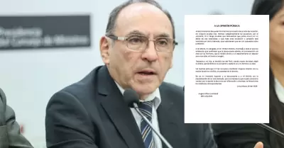 Ministro �ngelo Alfaro emite comunicado por denuncia en su contra