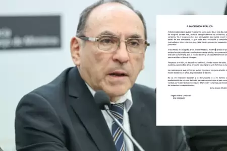 Ministro �ngelo Alfaro emite comunicado por denuncia en su contra