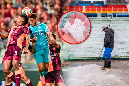 El campo qued� inundado de hielo y agua tras fuerte fen�meno clim�tico en el lug