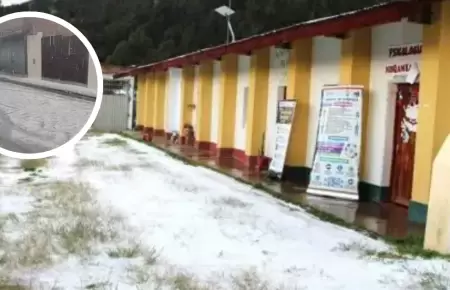 Granizada en Ayacucho genera da�os en colegios y campos de cultivo