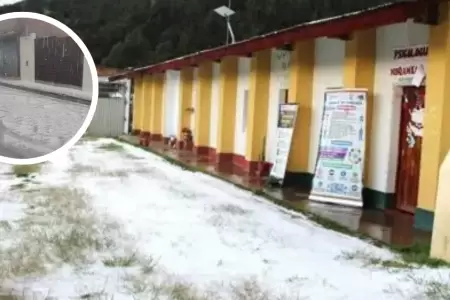 Granizada en Ayacucho genera da�os en colegios y campos de cultivo