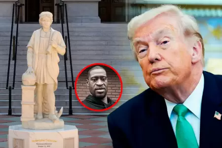 Recuperaci�n de monumento alude a protestas del a�o 2020.