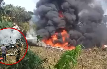 Accidente a�reo deja al menos 80 heridos y 8 fallecidos