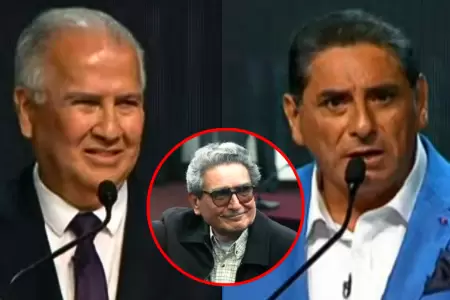 La reacci�n de Alfonso L�pez Chau cuando �lvarez mencion� a Abimael Guzm�n.