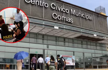 Fiscal�a interviene sede de la Municipalidad Distrital de Comas como parte de in