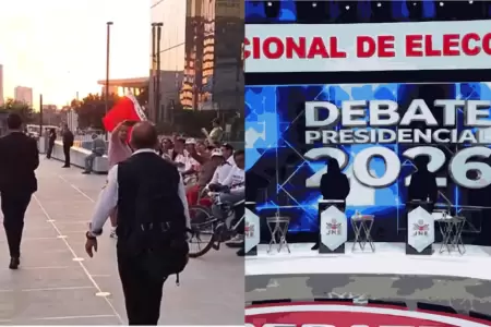 Debate 2026: Segunda fecha con muy pocos simpatizantes en los exteriores.
