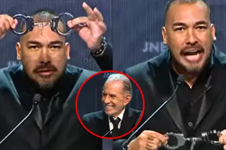 �lvaro Paz de la Barra sac� esposas durante su intervenci�n en debate presidenci