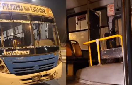 Falso pasajero dispara contra chofer de bus tras asaltarlo