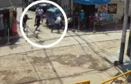 Sujetos atacan a balazos a tres varones cerca a comisar�a en SMP: Ataque qued� registrado en VIDEO