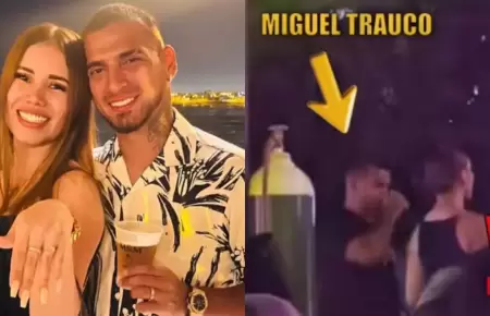 Miguel Trauco es captado junto a Mariela Ar�valo